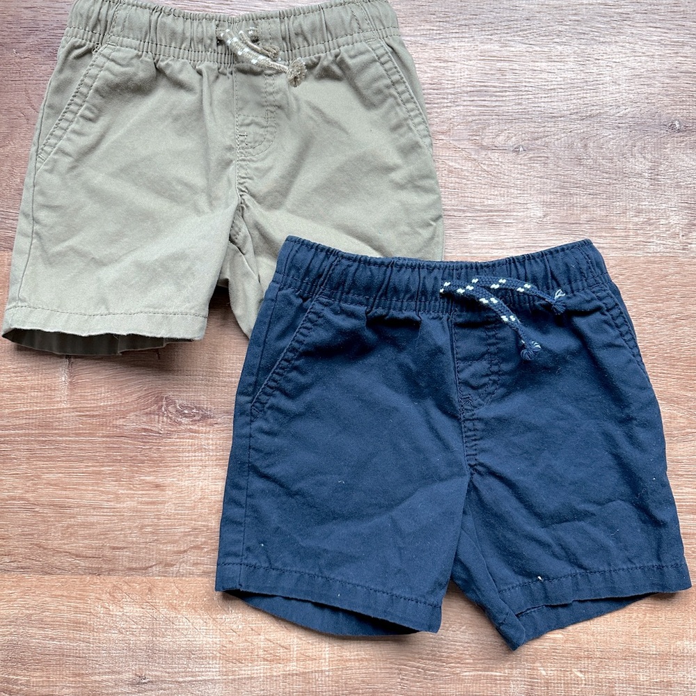Cat & Jack toddler twill shorts - set of two.  18 months